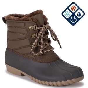 BareTraps Flynn warm lined cushioned winter snow duck boots size 7 NEW